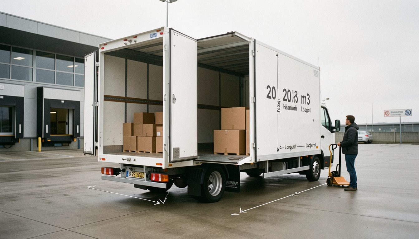 Dimensions d’un camion 20 m³ : volume, charge et usage