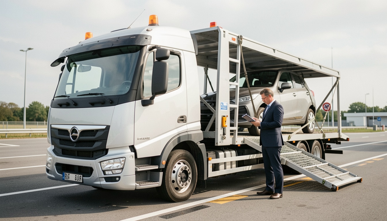 Camion porte-voiture avec permis B : règles et limites